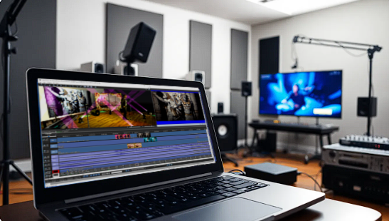 DMX Lighting & AV Sync Software for audio-video timelines